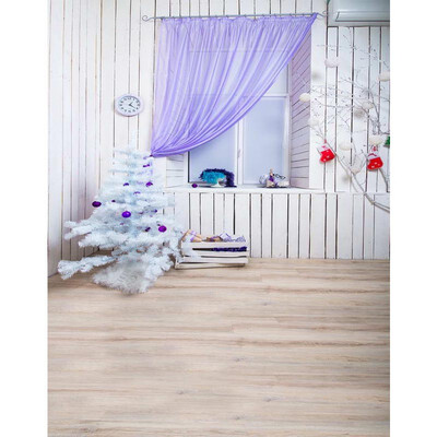 

Xmas House Blue Curtian Photo Backdrop 57FT Vinyl Fabric Cloth Digital Printing Photo Background st-591