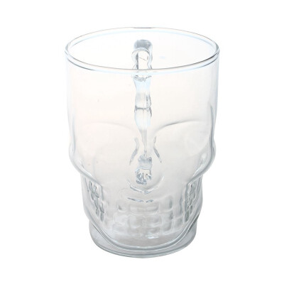 

UpperX Big Skull Head Skull Skull Beer clear crystal cup for Bar Club or home