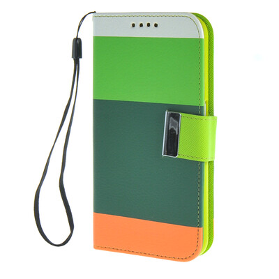 

MOONCASE чехол для Samsung Galaxy S6 Stripe spell color Flip Wallet Card Slot Stand Pouch Leather Cover
