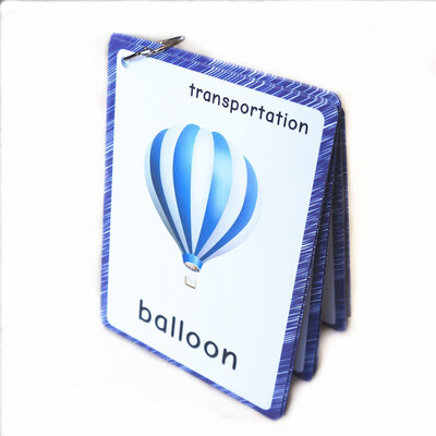 

22 - Transportation Flash Cards-English word learning card&pocket size flash card for Preschool children-English Vocabulary Cards