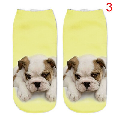 

3D Cartoon Animal Dog Printed Socks For Men Women Cute Unisex Ankle Socks