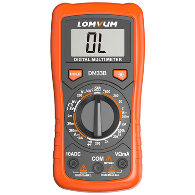 

Long Yun LOMVUM DM33B intelligent anti-burning multimeter manual multi-function high-precision digital display electric universal table small charging package
