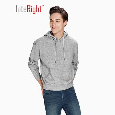 

INTERIGHT Sweater Mens Classic Hooded Sports Casual Sets Terry Cloth Sweaters Gray
