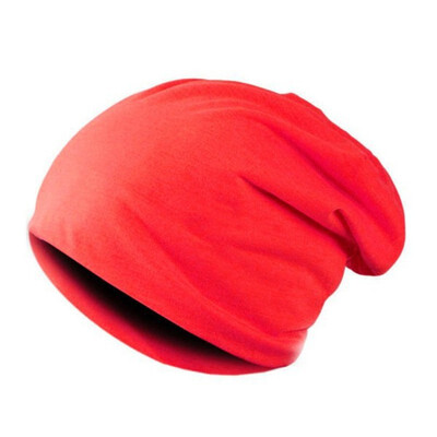 

Men Women Beanie Cap Solid Color Hip-Hop Winter Warm Baggy Beanie Unisex Hat