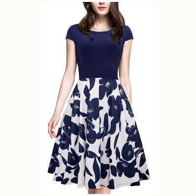 

Homeyee womens vintage retro sleeves elegant party dress A009