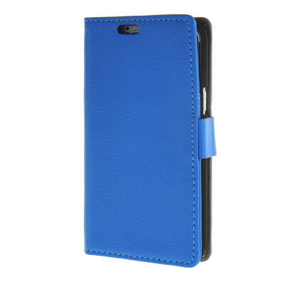 

MOONCASE Litch Skin Leather Card Slot Wallet Bracket Back чехол для Samsung Galaxy J1 Blue