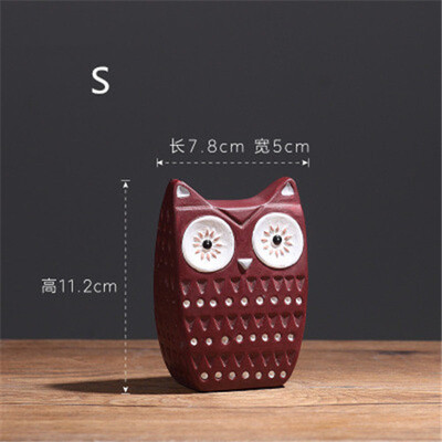 

American country ceramic owl home decorations figurines entrance desktop living room porcelain animal ornaments display