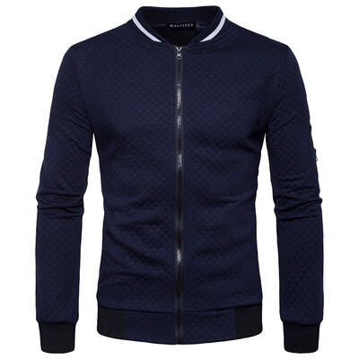 

Mens Active Jacket Coat Long Sleeve Casual Patchwork Stand Collar Zipper Sweatshirt