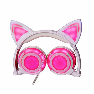 

Cat Ear headphones LED Ear headphone cat earphone Flashing Glowing Headset Gaming Earphones for Adult&Children