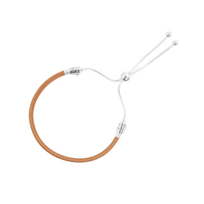 

PANDORA Pandora Gold Brown Leather Hand Strap Chain 597225CGT-2