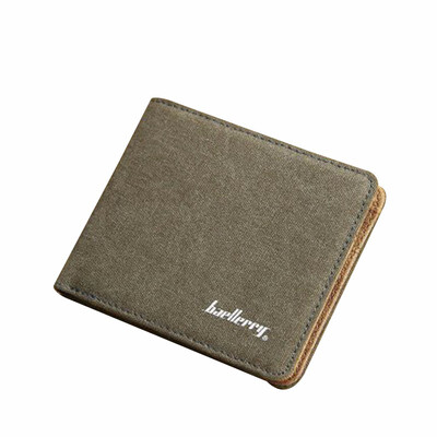 

Men Wallet Korean Horizontal Canvas Short Ultra-thin Purse