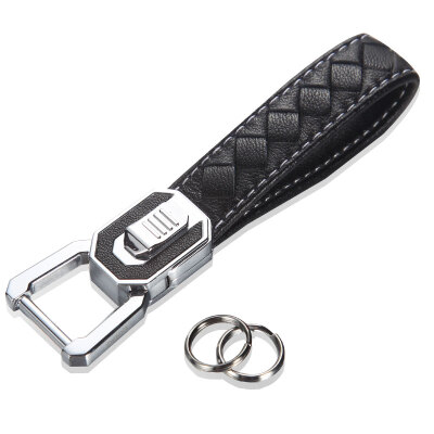 

Authentic zobo car key chain fashion portable plaid press key ring ZB-931A silver car gift gift with gift