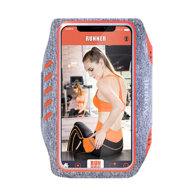 

AONIJIE running arm bag sports mobile phone bag arm band men&women wrist bag xr arm band 6 shell set iphone8plus x apple 7 Huawei orange 6 inch