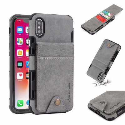 

SHS Phone Case For Iphone 66s78X Fashion Linen Clasp Card slot Multifunctional Wallet Full Cover