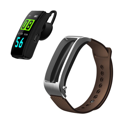 

Smart Bracelet Bluetooth Headset Heart Rate Sleep Sports Music Call Wristband Color Screen Information Display Watch with APP