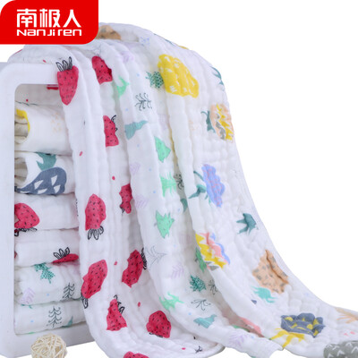 

Antarctic Nanjiren newborn towel cotton wash household gauze childrens pillow towel baby baby saliva towel face towel soft absorbent rectangular 3 loaded 3050CM