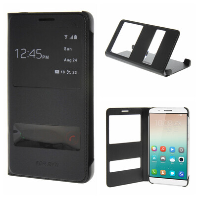 

MOONCASE Huawei Honor 7i ЧЕХОЛ ДЛЯ Premium PU Leather Pouch Flip Black