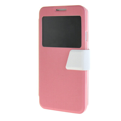 

MOONCASE Galaxy Note 3 Neo N7505 ,Window Design Leather Side Flip Case Cover for Samsung Galaxy Note 3 Neo N7505 Pink White