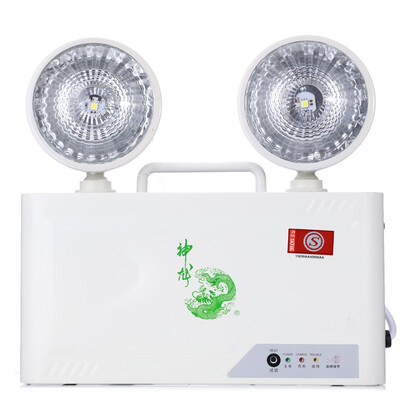 

Jingdong Supermarket] Shenlong fire double-headed emergency light 3C certification highlight LED commercial home double-headed emergency lights KX-ZFZD-E3W1