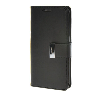 

MOONCASE Synthetic PU Leather Case Wallet Flip Card Slot Holster Pouch Stand Cover for Samsung Galaxy S6 Edge Black