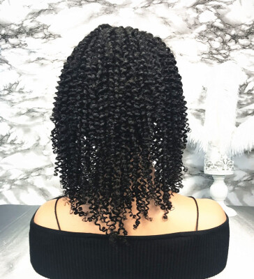 

T-top Hair Kinky Curly Free Part Human Hair Lace Front Wig With Baby Hair And Natural Hairline Bleached Knots