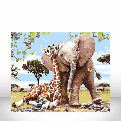 

Frameless DIY Oil Painting By Numbers Hand Painted Modern Wall Canvas Painting Picture For Living Room Friends