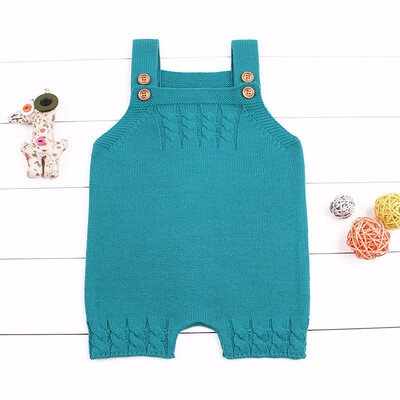 

Baby clothes spring&autumn models solid color casual knitted suspenders jumpsuit