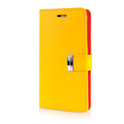 

MOONCASE Leather Side Flip Wallet Card Slot Pouch Stand Shell Back ЧЕХОЛ ДЛЯ Samsung Galaxy Note 4 N9100 Yellow