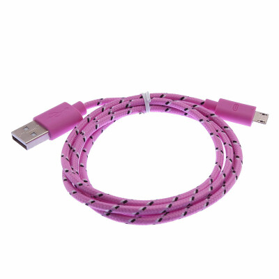 

Samsung HTC phone Micro USB Charger Sync Cable Braided Woven