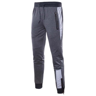 

2018 New Mens Fashion&Leisure Splice Pants Sports Pants Pencil Pants