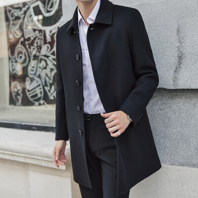 

Young&middle-aged official dress in the long section of thick double-sided coat