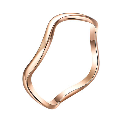 

Yoursfs Wave Ring 18K White Gold Plated Simple Thin Women Sisters Promise Rings For Her Prom Jewlery