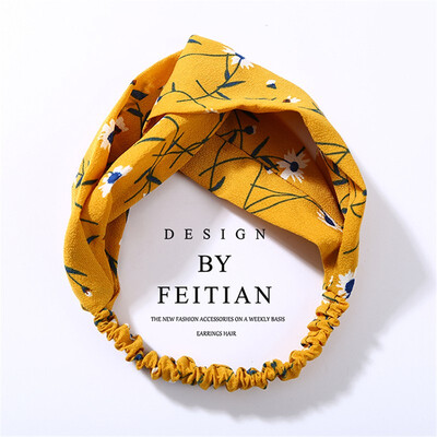 

Fashion Plaid Knot Headband Turban Elastic Hairband Head Wrap Hair Accessories for Women Girls Striped Headwear Accessories