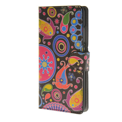 

MOONCASE Flower style Leather Wallet Flip Card Slot Stand Pouch Case Cover for Huawei Ascend P8 lite A08