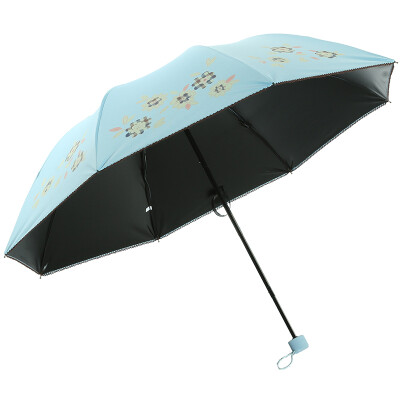 

Parkson sun umbrella sunscreen sun umbrella folding rain and rain pencil umbrella umbrella 6389G green blue