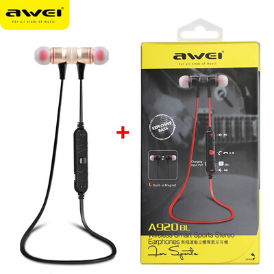 

AWEI A920BL Update Version Bluetooth V41 Earphone Wireless Headphone With Microphone Neckband Headset Auriculares kulakl k