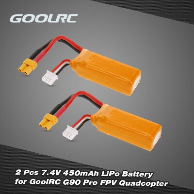 

2 Pcs Original GoolRC 74V 2S 450mAh LiPo Battery XT30 Plug for GoolRC G90 Pro Tiny Micro 80 90 100 FPV Racing Quadcopter