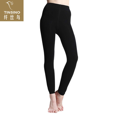 

Filament bird TINSINO leggings socks fall&winter plus velvet thickening warm bamboo charcoal pants nine pants high waist plus file legs shaping leggings black grid code