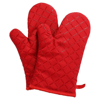

UpperX Oven Gloves Non-Slip Kitchen Oven Mitts Heat Resistant Cooking Gloves for Cooking Baking Barbecue Potholder Red 1 Pair