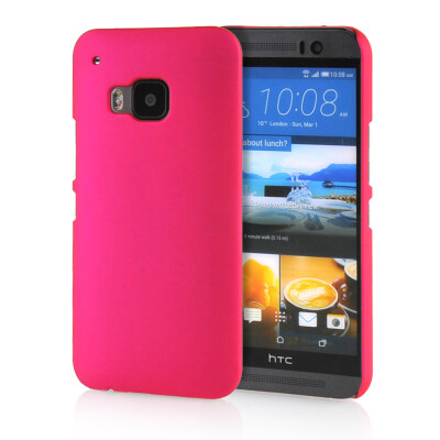 

MOONCASE Hard Rubberized Rubber Coating Devise Back Case Cover for HTC One M9 Hot pink