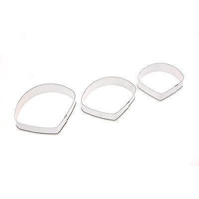 

UpperX 1 set of 3 sets of silver stainless steel candy cake mold corn poppy petals cut a392 655 cm5843 cm4835 cm