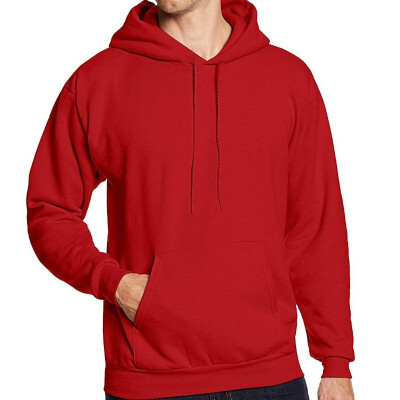 

Plus Size Mens Casual Hoodies Long Sleeve Hooded Sweatshirts Solid Color Sport Pullovers 6 Color