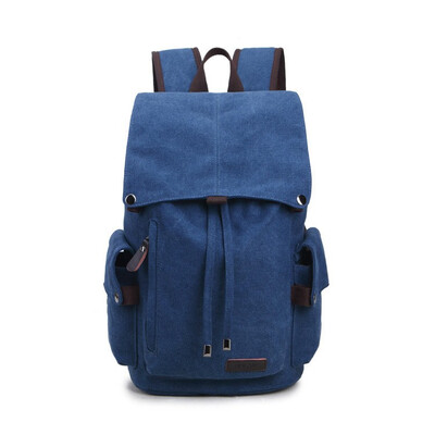 

Casual Mens Canvas Backpack High School Student Bag