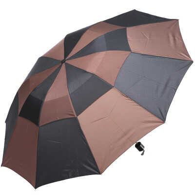 

Jingdong supermarket] Polaroid increase reinforcement double-layer breathable fight color three fold sunny umbrella 331E black coffee color