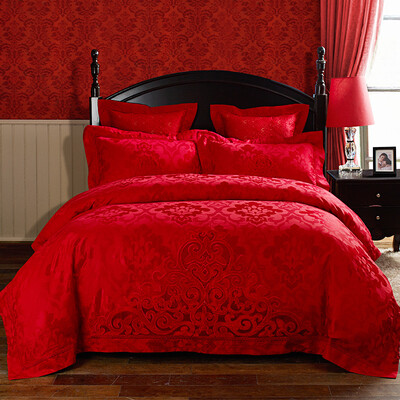 

Meng Jie Home Textiles MENDALE Bedding Set Wedding Wedding Cotton Jacquard Four-piece Sheets Enclosure Liangchen · Tianci Liangyuan 18m Bed 248 248cm