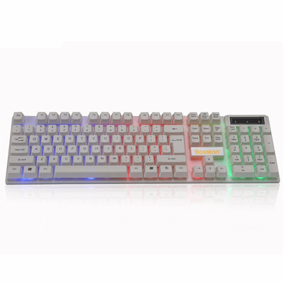 

Bosston USB Wired Gaming Keyboard 104 English Keys Led Backlit Keycaps for PC Laptop K310 Keyboards with 2 Colors