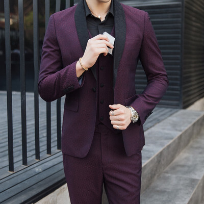 

Mens groom suit suit three piece dress