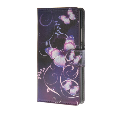 

MOONCASE Flower style Leather Side Flip Wallet Card Slot Stand Pouch ЧЕХОЛ ДЛЯ Huawei Ascend P8