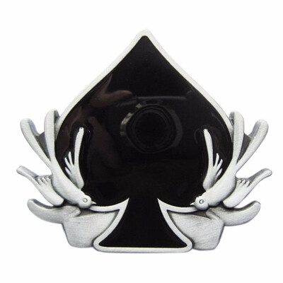 

New Swallows With Ace of Spade Vintage Belt Buckle Gurtelschnalle Boucle de ceinture