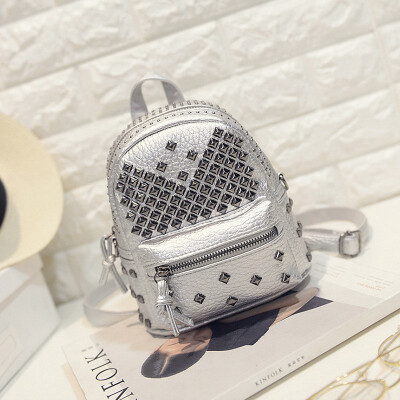 

2016 New Leather Rivets Womens Bags Korean Version Fashion Bag Mini Shoulder Bag Fashion Pack